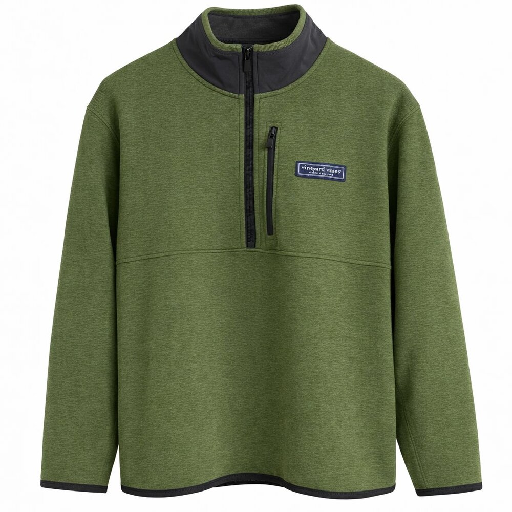 Mens XL Vineyard Vines Terry Shep Shirt Army Green